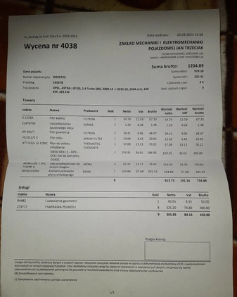 Opel Astra cena 24900 przebieg: 181860, rok produkcji 2011 z Szydłowiec małe 56